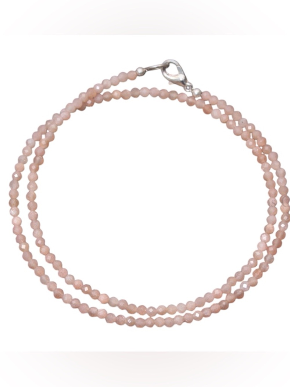 NWOT Peach Moonstone 36” Beaded Necklace